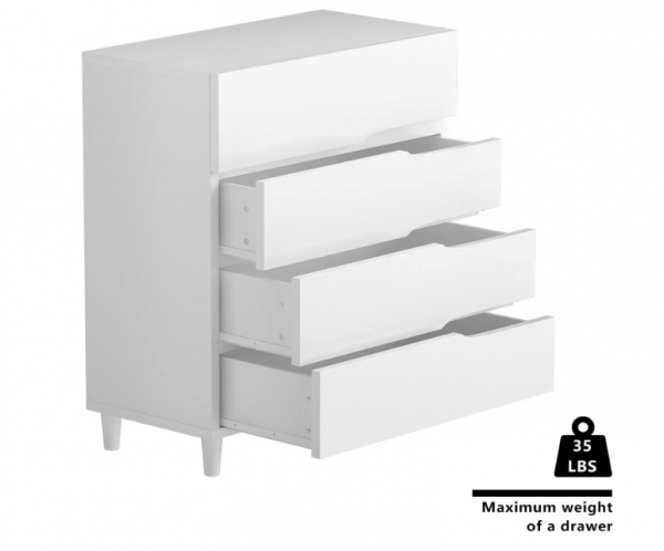 AWQM® 4 White Drawer Dressers for Bedroom - Image 3
