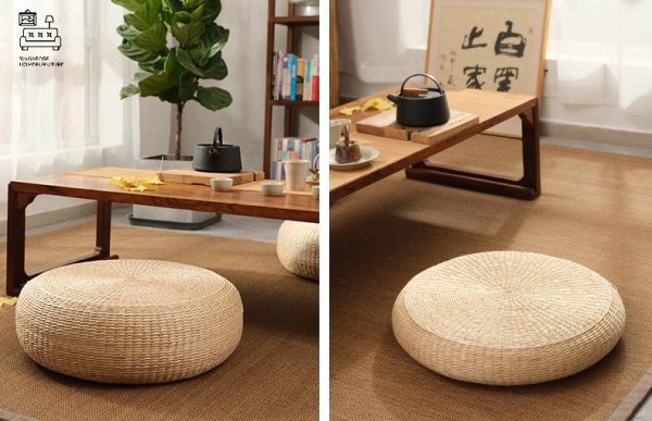 ALZIRA® Upholstered Pouffe | Rustic Design | Comfortable & Relaxing | $$ - Image 4