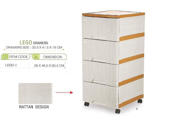 ARISTO Multipurpose 4 Plastic Drawers - Image 4