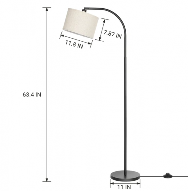 Ebern® Kjeld 63" Arched Floor Lamp - Image 2