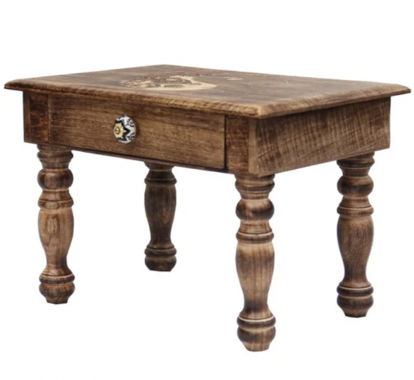 Bungalow Rose® Dubhlainn 20'' Tall Solid Wood End Table - Image 3