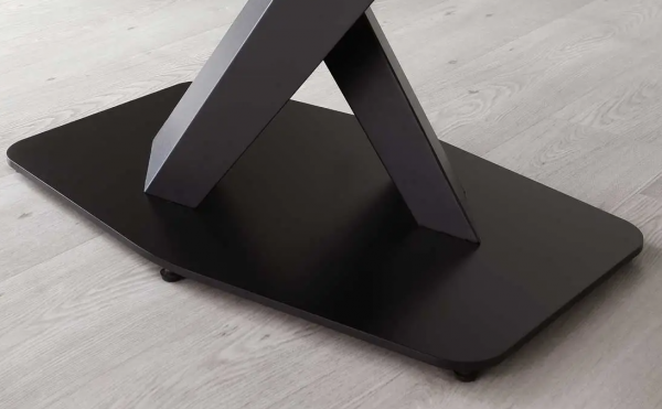 Carter® Dark Grey Ceramic Pedestal 6 Seater Table - Image 2