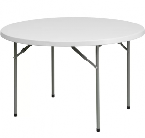 Flash Furniture® 48" Round Granite White Plastic Event and Party Folding Table
