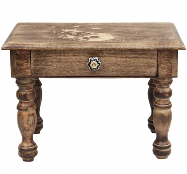 Bungalow Rose® Dubhlainn 20'' Tall Solid Wood End Table - Image 2